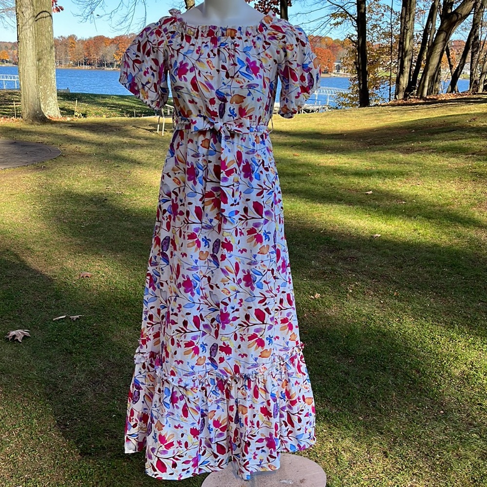 Magnolia Boutique floral boho cottagecore maxi S